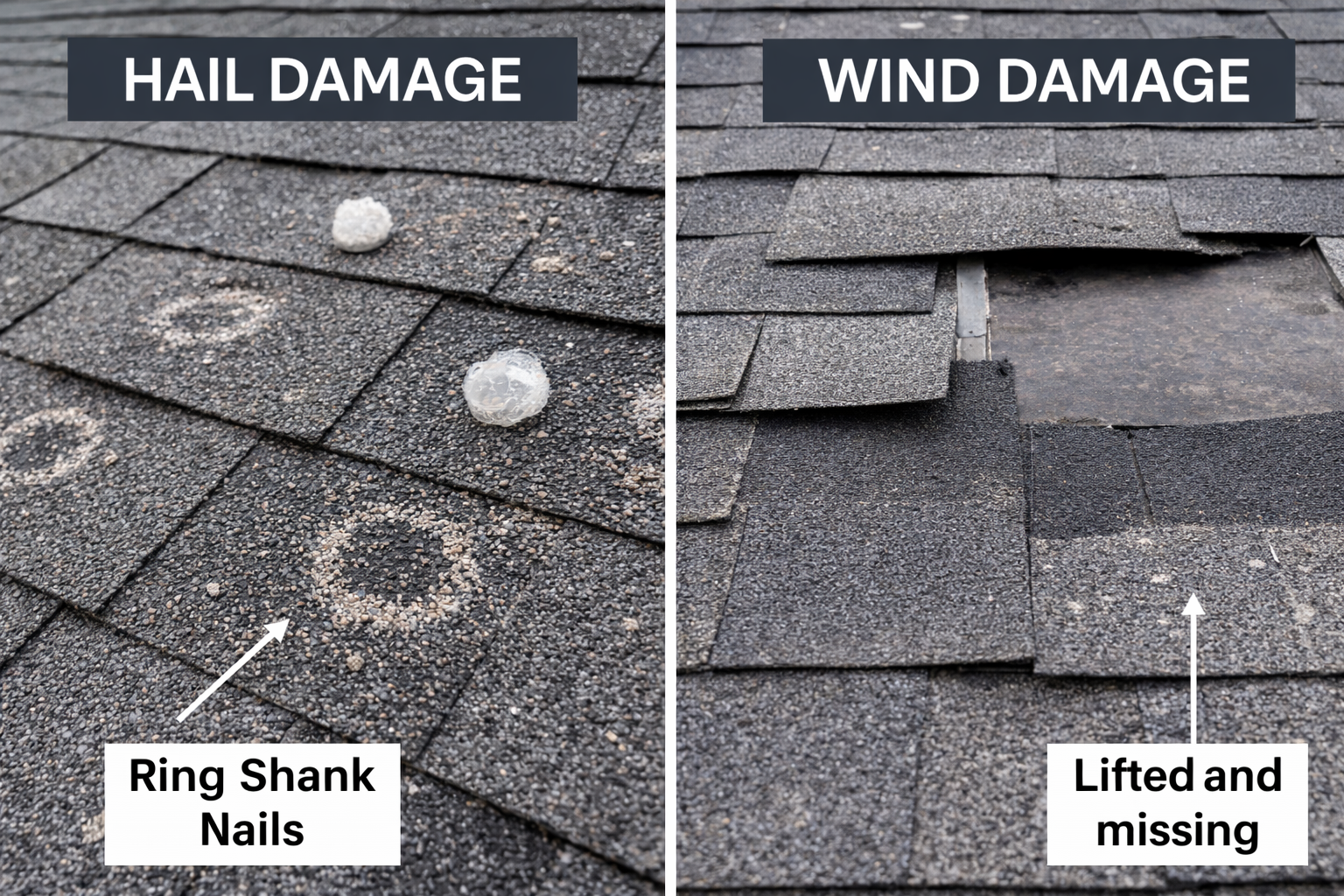 Hail vs Wind Damage | How to Identify Roof Damage for Insurance Claims