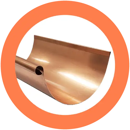 half-round copper gutters